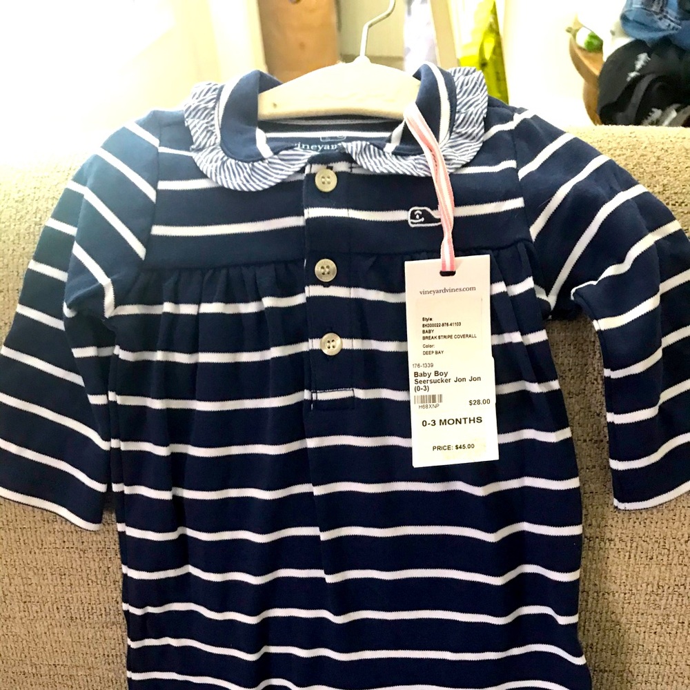 Vineyard vines girls baby break stripe cover all